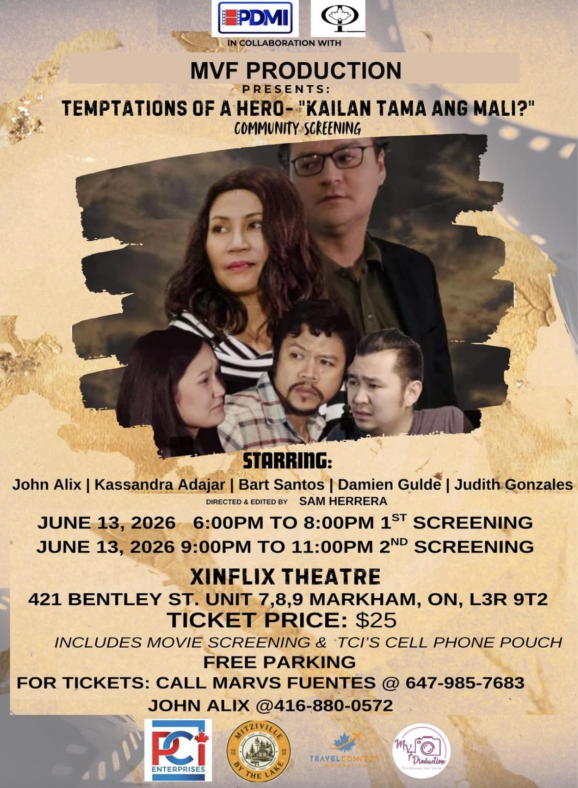 Temptations of a Hero movie screenings